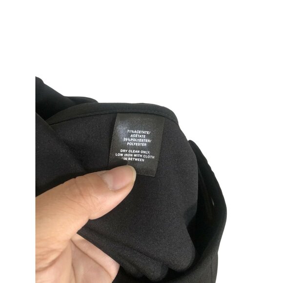 Lafayette 148 Womens Modern Minimal Black Side Stripe Slit Culotte Pants Size 4 - Picture 6 of 6